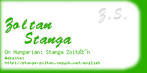 zoltan stanga business card